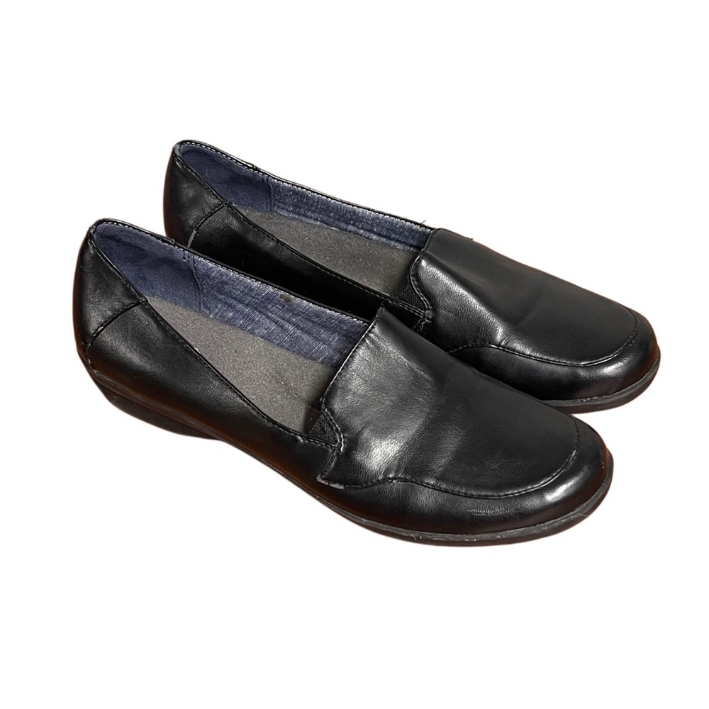 Dr. Scholl’s Women’s Black Leather Comfort Loafers Slip On Shoes Size 8